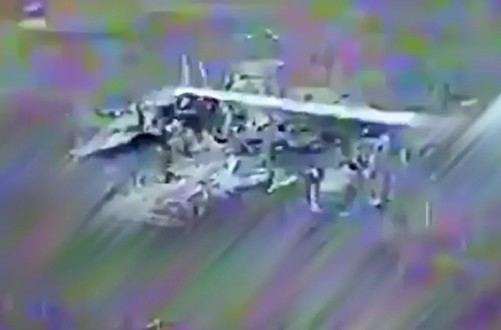ЗСУ оприлюднили відео палаючих уламків збитого російського Су-35