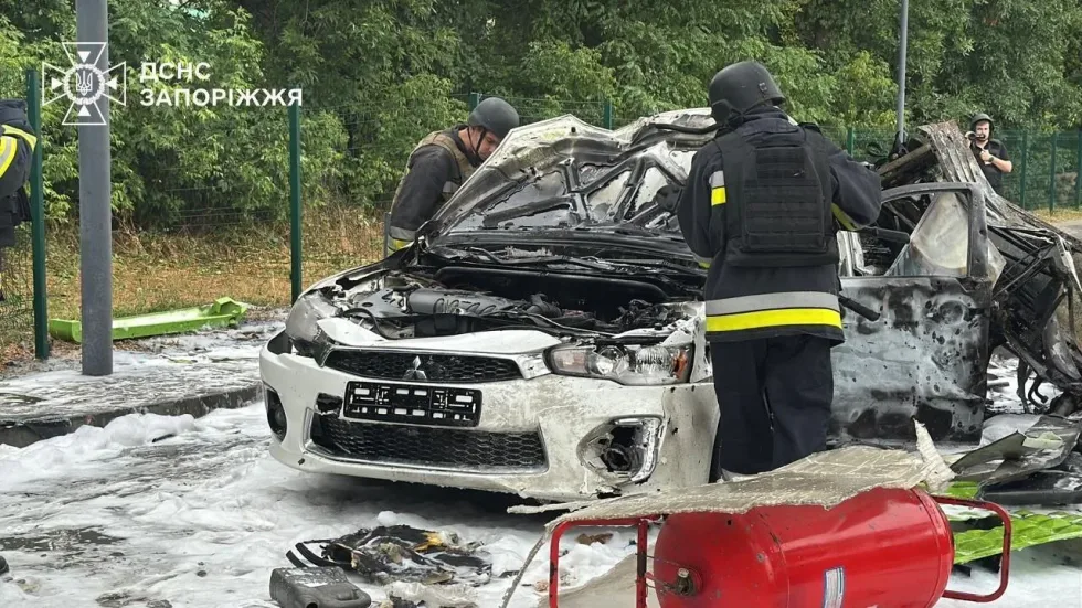 Російський БпЛА атакував АЗС у Запоріжжі: рятувальники уточнили кількість постраждалих